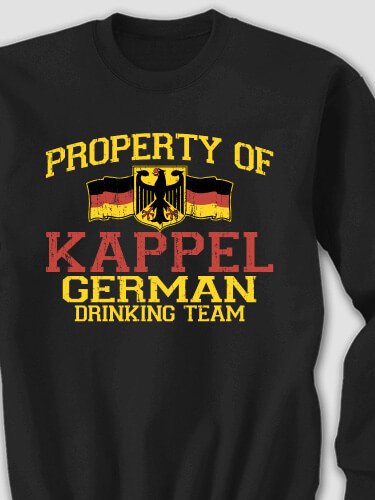 German Drinking Team Black Adult Sweatshirt