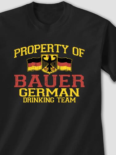 German Drinking Team Black Adult T-Shirt