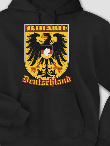 German Eagle Black Adult Hooded Sweatshirt