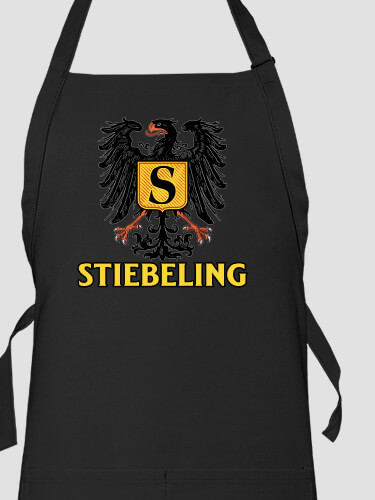 German Monogram Black Apron