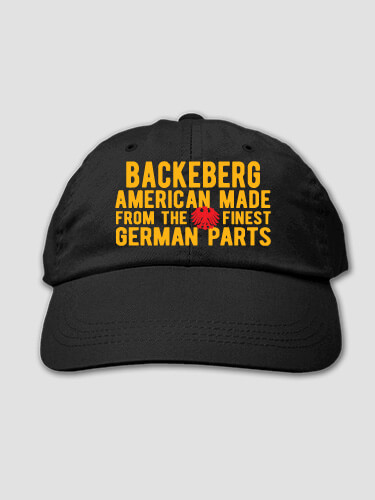 German Parts Black Embroidered Hat