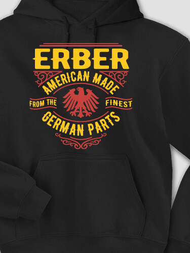 German Parts Black Adult Hooded Sweatshirt