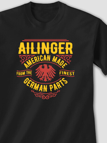 German Parts Black Adult T-Shirt