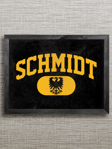 German Varsity Black Framed Wall Art 16.5 x 12.5