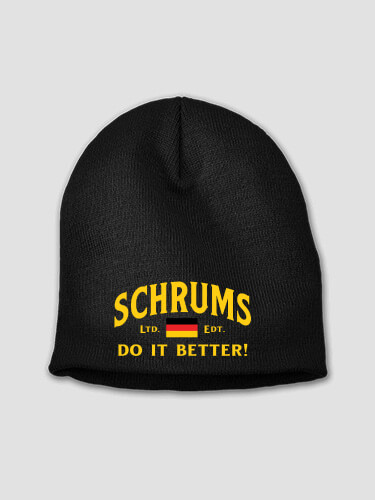 Germans Do It Better Black Embroidered Beanie