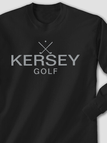 Golf Black Adult Long Sleeve