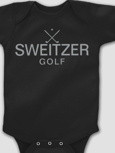 Golf Black Baby Bodysuit