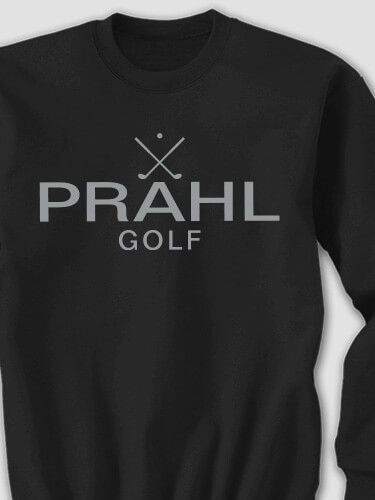 Golf Black Adult Sweatshirt