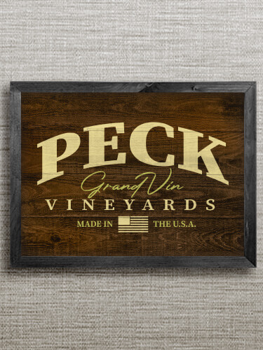 Grand Vineyards Black Framed Wall Art 16.5 x 12.5