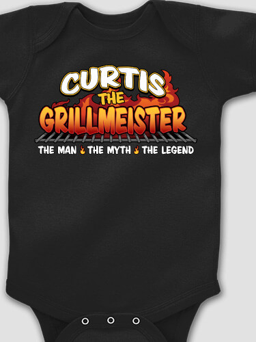 Grillmeister Black Baby Bodysuit