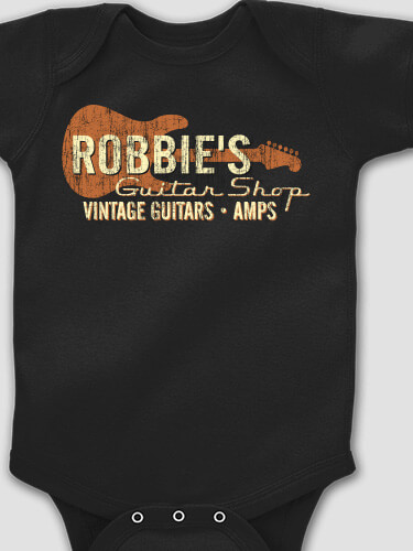 Guitar Shop Black Baby Bodysuit