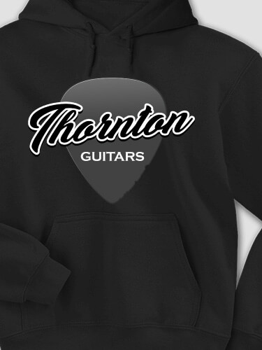 Guitars Black Adult Hooded Sweatshirt