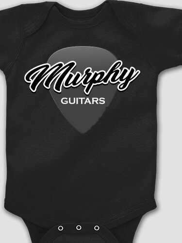 Guitars Black Baby Bodysuit