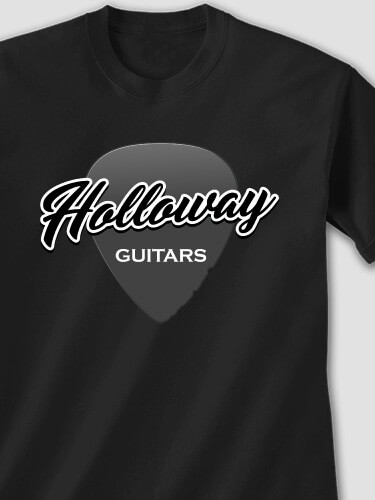 Guitars Black Adult T-Shirt