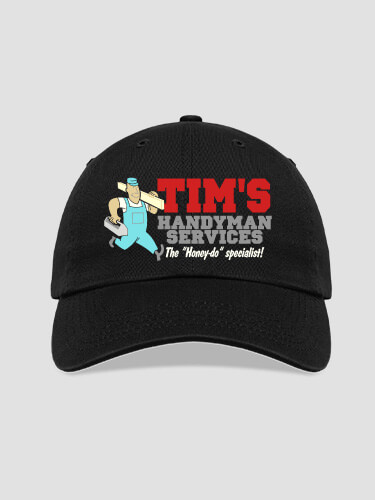 Handyman Black Embroidered Hat