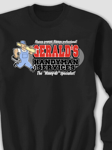 Handyman Black Adult Sweatshirt