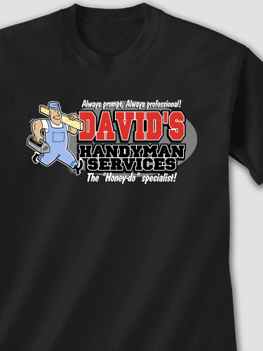 Handyman Black Adult T-Shirt