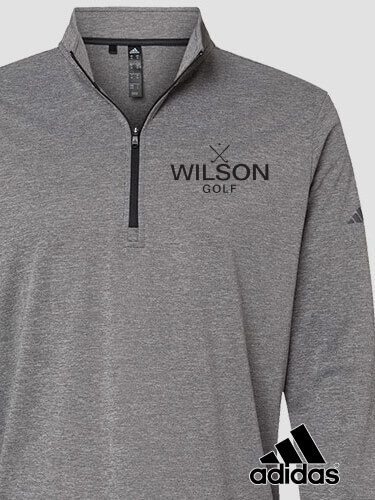Black Heather Golf Personalized embroidered-adidas-pullover 