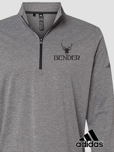 Black Heather Old Stag Personalized embroidered-adidas-pullover 