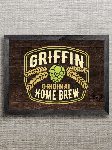 Home Brew Black Framed Wall Art 16.5 x 12.5