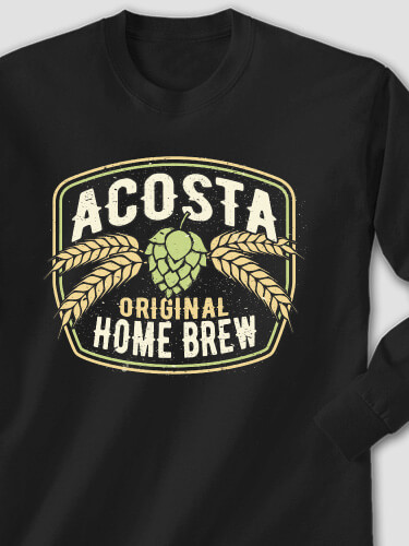 Home Brew Black Adult Long Sleeve