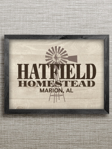 Homestead Black Framed Wall Art 16.5 x 12.5