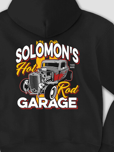 Hot Rod Garage BP Black Adult Hooded Sweatshirt
