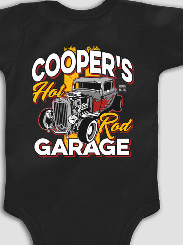 Hot Rod Garage BP Black Baby Bodysuit