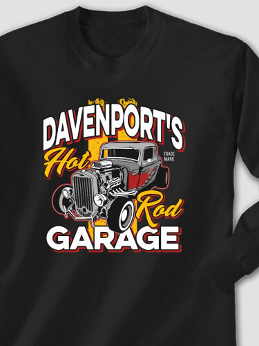 Hot Rod Garage Black Adult Long Sleeve