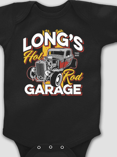 Hot Rod Garage Black Baby Bodysuit