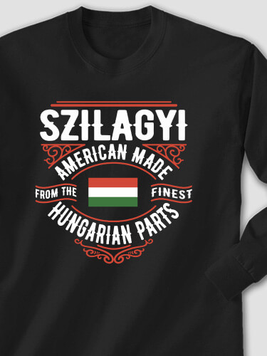 Hungarian Parts Black Adult Long Sleeve