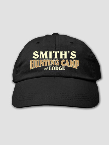 Hunting Camp Black Embroidered Hat