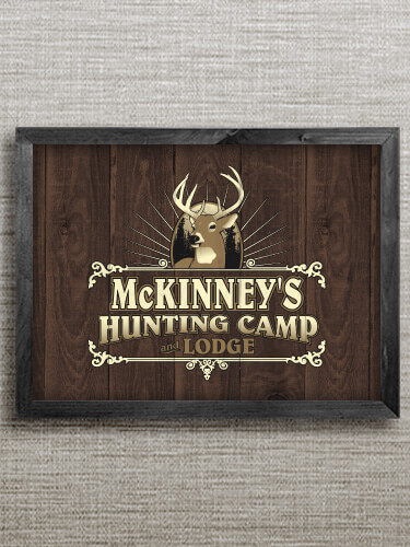 Hunting Camp Black Framed Wall Art 16.5 x 12.5