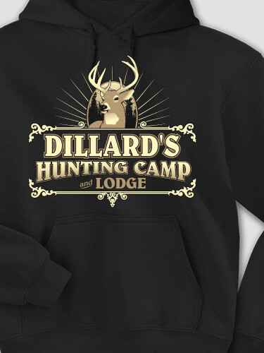 Hunting Camp Black Adult Hooded Sweatshirt