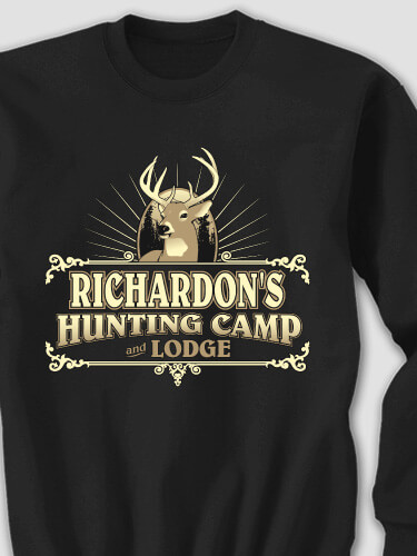 Hunting Camp Black Adult Sweatshirt