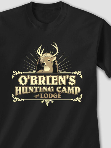 Hunting Camp Black Adult T-Shirt