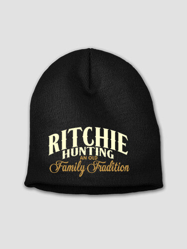 Hunting Family Tradition Black Embroidered Beanie