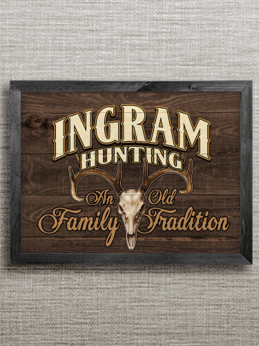 Hunting Family Tradition Black Framed Wall Art 16.5 x 12.5