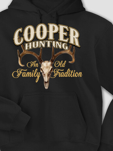 Hunting Family Tradition Black Adult Hooded Sweatshirt