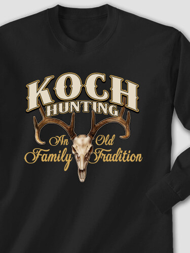 Hunting Family Tradition Black Adult Long Sleeve