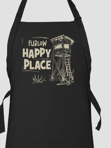 Hunting Happy Place Black Apron