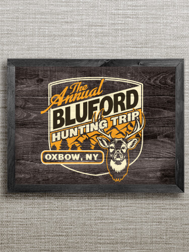 Hunting Trip Black Framed Wall Art 16.5 x 12.5