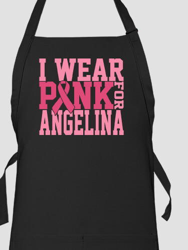 I Wear Pink Black Apron