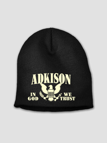 In God We Trust Black Embroidered Beanie