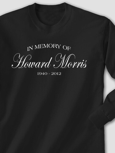 In Memory Of Black Adult Long Sleeve