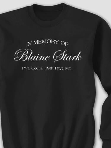 In Memory Of Black Adult Sweatshirt
