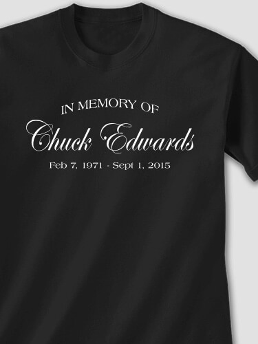 In Memory Of Black Adult T-Shirt