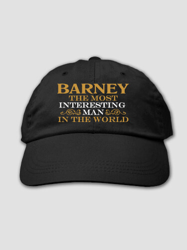 Interesting Man Black Embroidered Hat