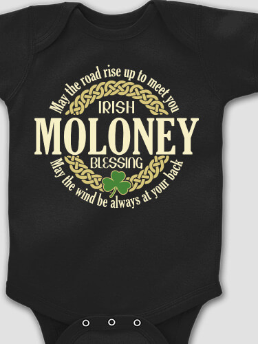 Irish Blessing Black Baby Bodysuit