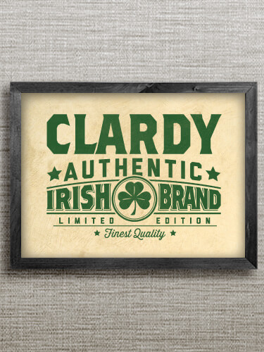 Irish Brand Black Framed Wall Art 16.5 x 12.5